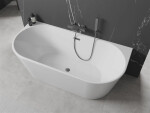 MEXEN - OVAL volně stojící vana 180x80, bílá bez krytky přepadu a zátky 52671808000-SS