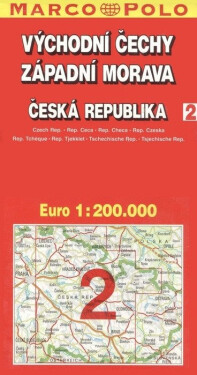 ČR 2 Východní Čechy, Západní Morava 1:200 000