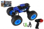 Auto RC Off-Road terénní 2,4GHz plast 32cm dobíjecí pack+baterie modré v krabici 38x23x26cm