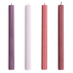 HAY Svíčky Hexagon Candle set 4ks, reds and bordeaux