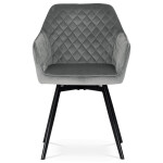 Jídelní židle, šedá, sametová látka, DCH-425 GREY4