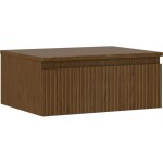 MEXEN/S - Rivel koupelnová skříňka pod umyvadlo 60 cm s deskou, 1 šuplík, reliéf , ořech 91A20-06023-1-BFC86