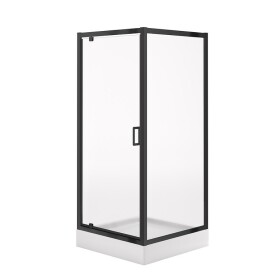CERSANIT - Sada C703: kout ARTECO černý čtverec 80x80x190 + vanička TAKO 80x16 VIR S913-021