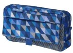 Pouzdro Herlitz, 2 kapsy - Geometric Blue