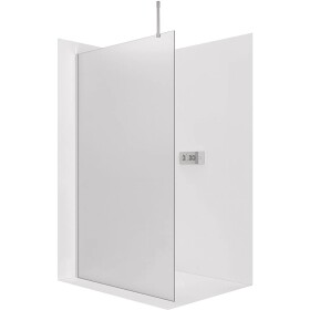CERANO Sprchová zástěna Walk-in Onyx Top Cube L/P - 8 mm - hranatá vzpěra - chrom, mléčné sklo - 30x200 cm