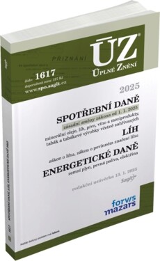 ÚZ 1617 Spotřební daně