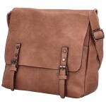 Trendy dámská koženková crossbody kabelka Alevtina, starorůžová