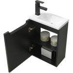CERANO - Umyvadlová skříňka pro WC Sora - černá matná - 39,5x55x22 CER-670726