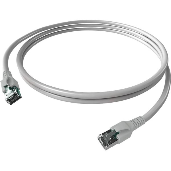 Easylan CP1KABABA0075 RJ45 síťové kabely, propojovací kabely CAT 6A S/FTP 7.50 m šedá dvoužilový stíněný, bez halogenů, samozhášecí 1 ks