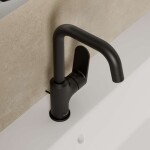 KLUDI - X1 Umyvadlová baterie s výpustí, s otočným výtokem, matná černá 320273975