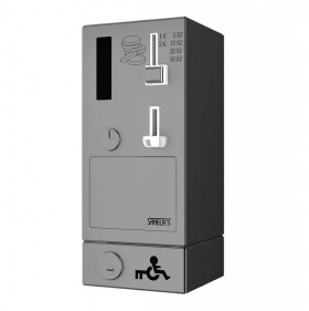 SANELA - Automaty Mincovní automat dveřního zámku s GSM, s eurozámkem, antivandal, matný nerez SLZA 40GV