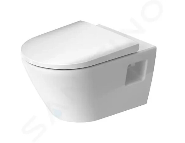 DURAVIT - D-Neo Závěsné WC se sedátkem SoftClose, Rimless, bílá 45780900A1