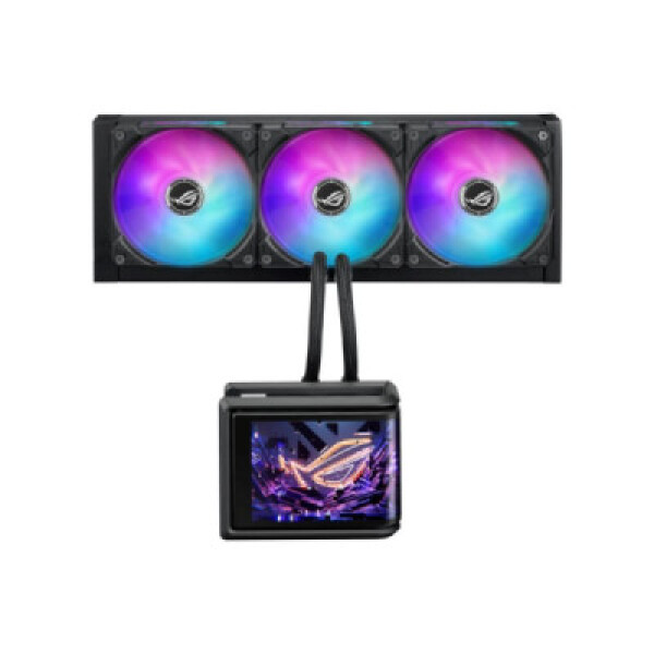 ASUS vodní chladič CPU AIO ROG RYUO IV SLC 360 ARGB, 3x120 mm, LGA1851, AM5, černá EDF_1887689