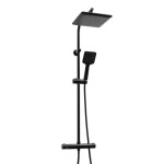 Erga Bodo Therm, sprchová souprava s termostatickou baterií a dešťovou hlavicí 23x23cm, černá matná, ERG-YKA-BP.BODO-THERM-23-BLK