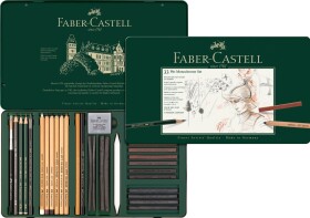 Faber-Castell, 112977, Pitt Monochrome, sada uměleckých výtvarných potřeb, 33 ks