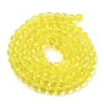 Broušené korálky - průsvitné - žluté - 6 mm - 10 ks