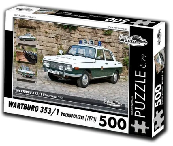 RETRO-AUTA Puzzle č. 79 Wartburg 353,1 Volkspolizei (1973)