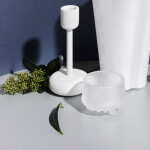 Iittala Skleněný svícen Ultima Thule 6,5 cm – Matt Frosted, čirá barva, sklo