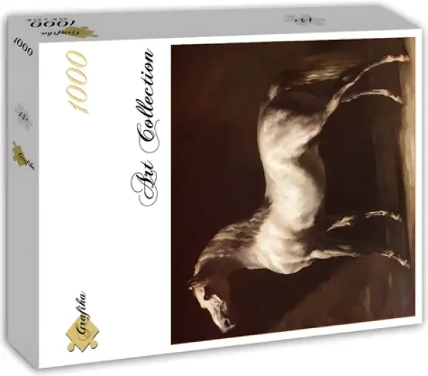 GRAFIKA Čtvercové puzzle Cheval Arabe Gris-Blanc