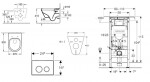 GEBERIT - Duofix Set předstěnové instalace, klozetu a sedátka Villeroy Boch, tlačítka Sigma01, DirectFlush, SoftClose, CeramicPlus, lesklý chrom SANI11CK1108