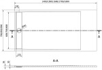 MEXEN - Amon obdélníková sprchová vanička SMC 150 x 80 cm, černá 4F708015