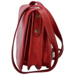 Stylová v pevném provedení dámská kožená crossbody Sajmon, červená