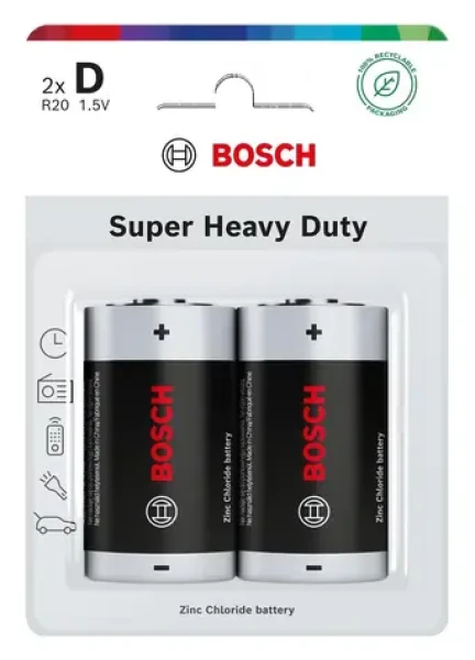 Bosch R20SHD2B/00 / Baterie / D (R20) / Heavy Duty / 2 ks (8594162800353)