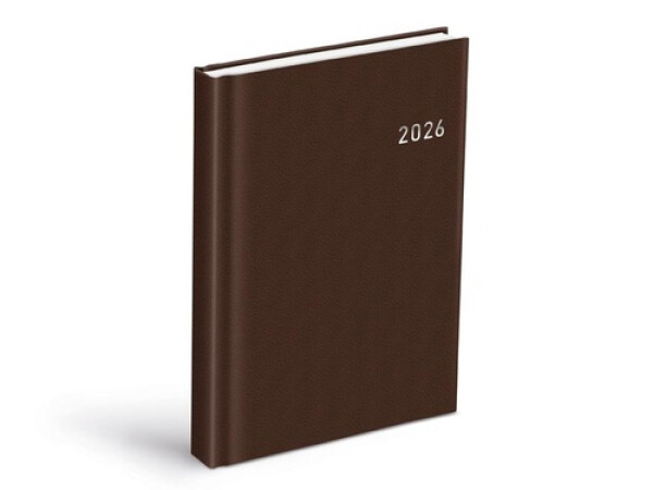 Diář 2026 D801 PVC dark brown