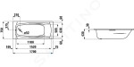 Laufen - Palladium Zápustná ocelová vana 1700x750 mm, bílá H2251100000401