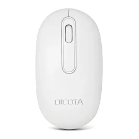 DICOTA Desktop bílá / Bezdrátová myš / Bluetooth + 2,4 GHz RF / dobíjecí baterie / 1600 DPI / USB-C nabíjení (D32045)