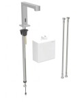 GEBERIT - Brenta Termostatická elektronická umyvadlová baterie, bateriové napájení, easy to clean, kartáčovaná nerez 116.178.SN.1