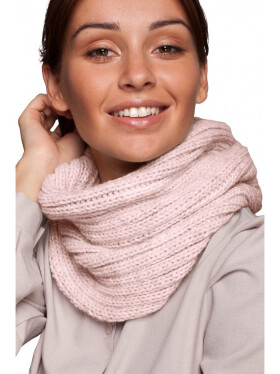 BK062 Žebrovaný pletený šál - růžový EU UNI