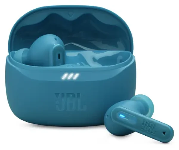 JBL Tune Beam 2 tyrkysová / Bezdrátová sluchátka do uší / Bluetooth 5.3 / výdrž 12 h
