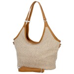 Stylová dámská kabelka na rameno Alfréda, světle hnědá