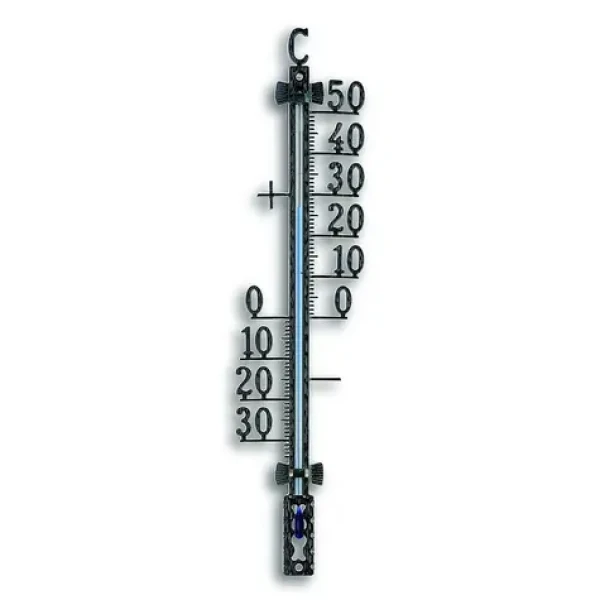 TFA 12.5001.01 černá / Nástěnný venkovní teploměr / -30 až +50 °C / kovový