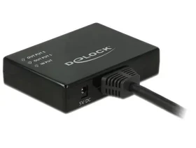 DeLock HDMI Splitter 1x2 černá / Rozbočovač / 4K 30Hz / 2x HDMI výstup / 60 cm (87700)