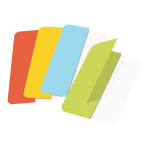 Djois záložky samolepicí - TWIN, popisovatelné oboustr., 12 x 40 mm, mix barev, 10 ks