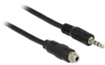 Delock kabel Jack 3,5mm zásuvka panelová - Jack 3,5mm zástrčka / Audio kabel / 3pin / 1 m / černý (85116)