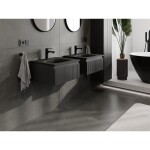 MEXEN/S - Rivel koupelnová skříňka 50 cm s umyvadlem Vela, 1 šuplík, reliéf , černá mat 91A20-05023-1-BF71-W23M71