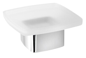 Gedy - LOUNGE mýdlenka na postavení, mléčné sklo, chrom 545113