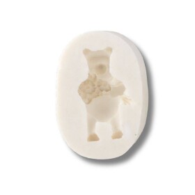 Dortisimo Silikonová forma Medvěd s kyticí 5,5 cm