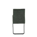 Židle jídelní, zelený samet, černá pohupová podnož