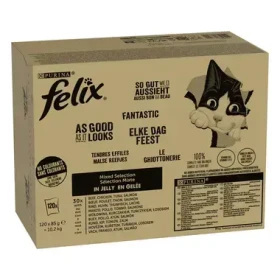Purina Felix Fantastic Mix 120x85 g / Kapsičky pro kočky / 4 příchutě (7613038576794)