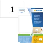 Herma 8016 Fóliové etikety 45.7 x 21.2 mm fólie, lesklá transparentní 1200 ks trvalé laserová tiskárna, kopírka, barevná