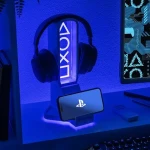 PALADONE PlayStation Stojan s LED světlem / Držák sluchátek a telefonu / USB-C / dálkové ovládání / 30 cm (PP14328PSEPMM)