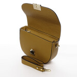 Menší moderní kožená kabelka Klarisima, žlutá