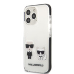 Pouzdro Karl Lagerfeld TPE Karl and Choupette iPhone 13 Pro White