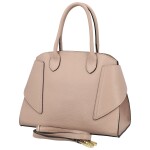 Módní dámská kožená kabelka do ruky Arietta, růžová