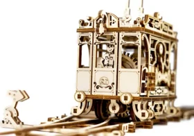 WOODEN CITY 3D Dřevěné puzzle Tramvaj s kolejemi