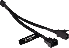 Alphacool Y-Splitter PWM černá / Rozbočovací kabel / 4-pin na 2x 4-pin PWM / 15 cm (18676)